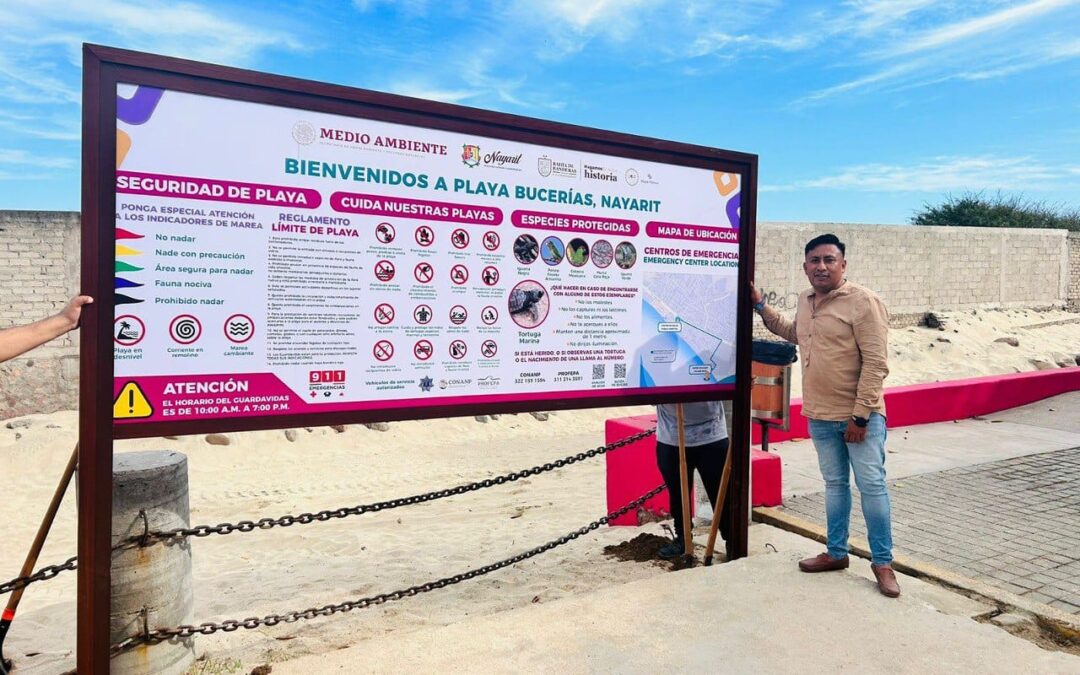 Renovación de Señalética rumbo a la certificación de las playas en Bahía de Banderas