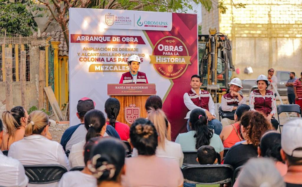 Arranca la Obra de Ampliación de Drenaje y Alcantarillado Sanitario en la Colonia Las Parotas de la localidad de Mezcales