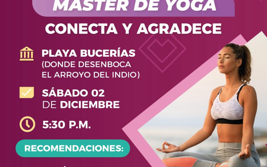 Invita la Dirección del Deporte Municipal a la clase Máster de Yoga este sábado 