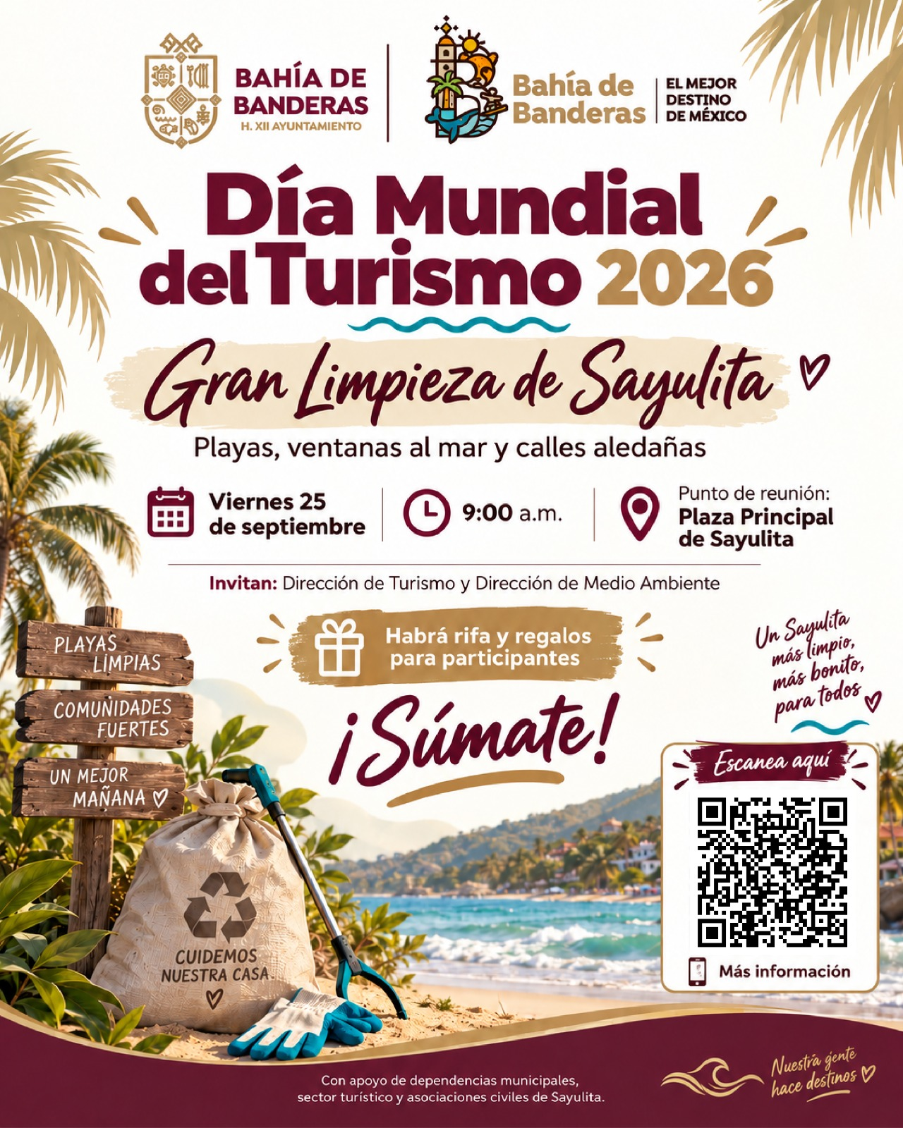 Gobierno de Bahía de Banderas invita a participar en la Gran Limpieza de Sayulita