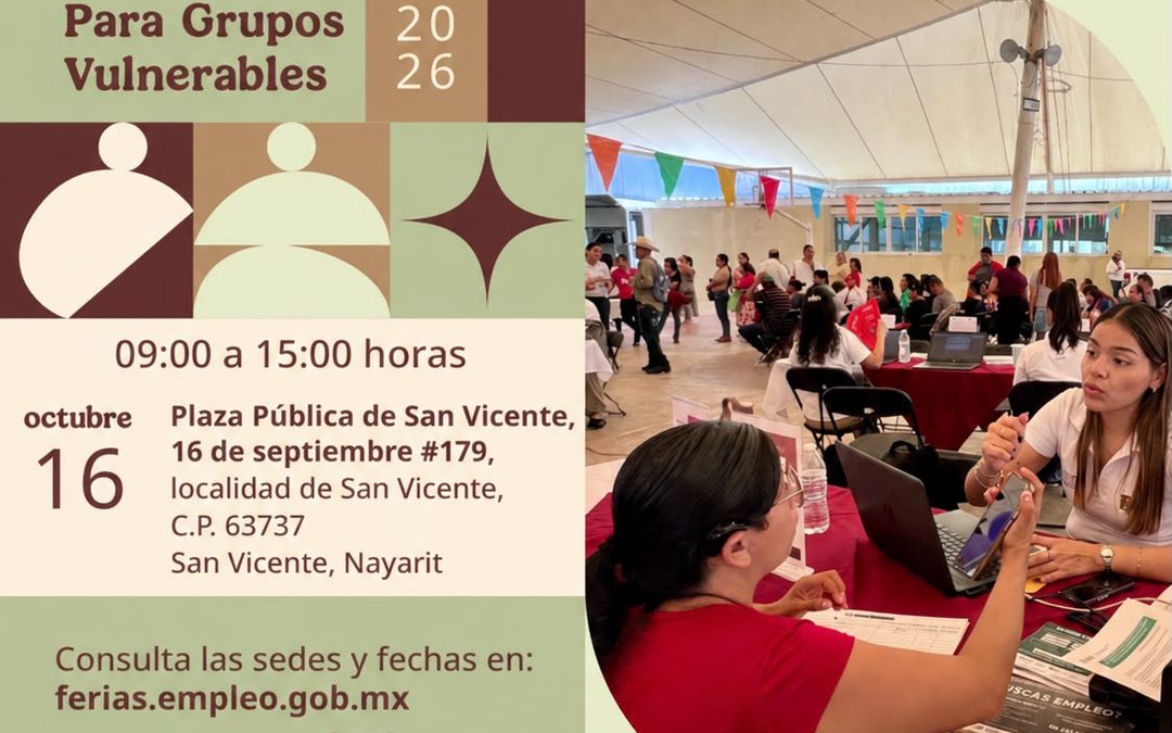 Bahía de Banderas será sede de feria de empleo para grupos vulnerables