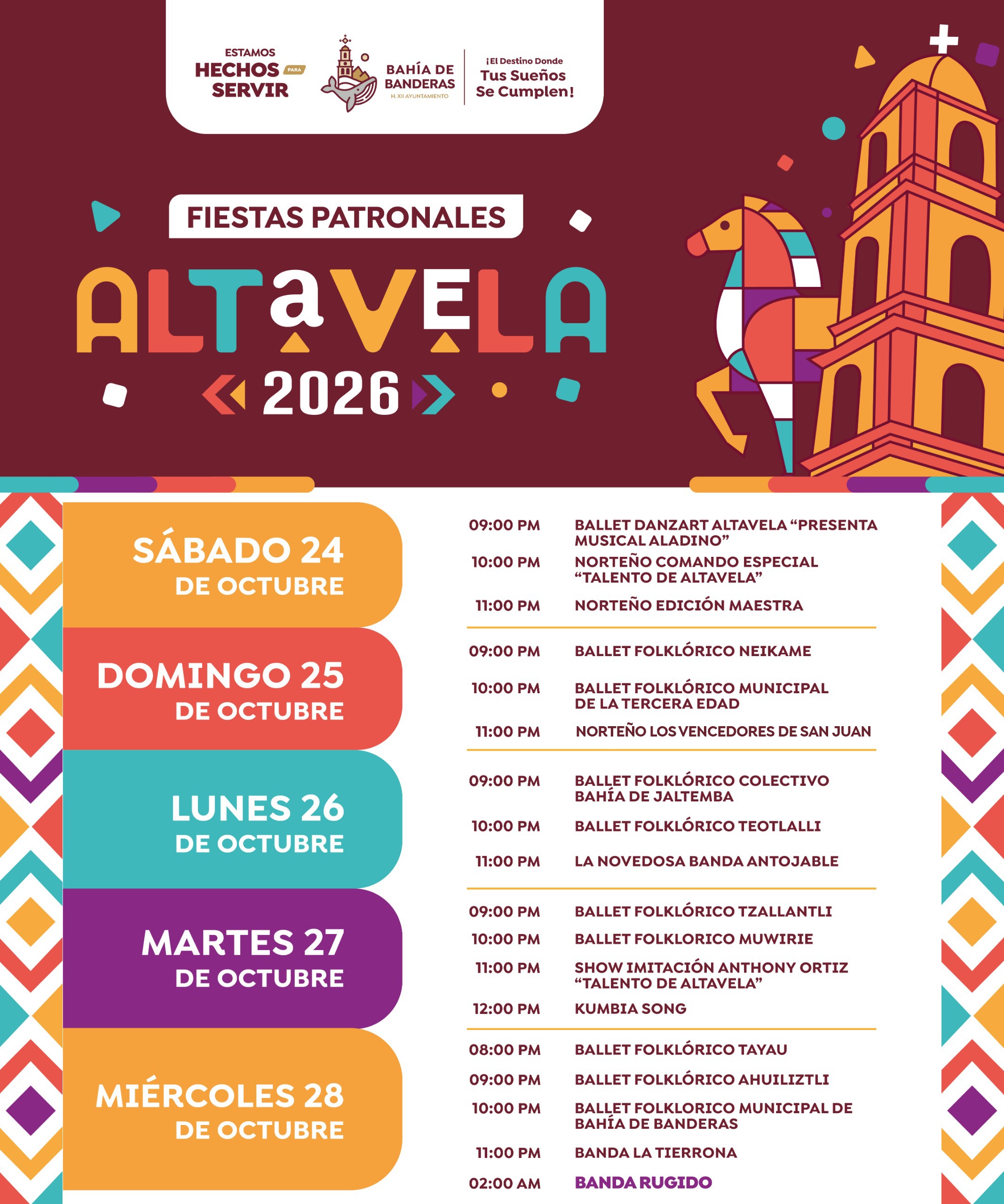 Fiestas patronales 2026 llenarán de tradición y alegría a comunidades de Bahía de Banderas